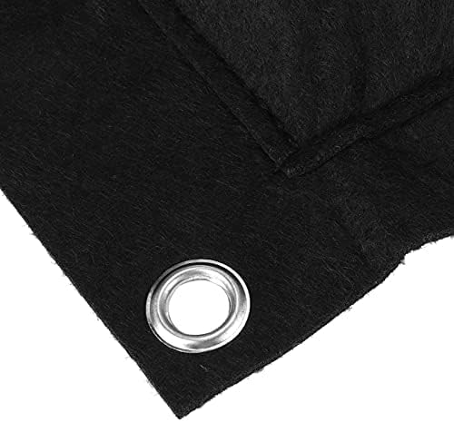 Wall Plant Bag,4Pcs Vertical Hanging Outdoor Wall Planter 4 Pocket Plant Grow Bag Wall Mounted Reusable Degradable Felt Garden Planter Herbs Succulents Artificial Flowers. (Black)