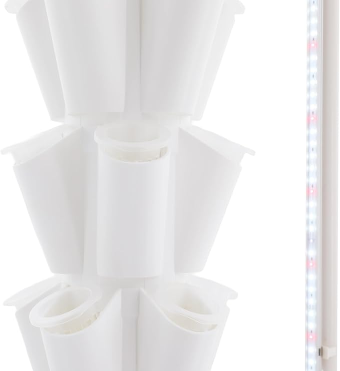 Hydroponic Growing Tower System Kit, 70-Plant Vertical Hydroponics Garden Tower with LED Grow Light, for Outdoor Indoor Herbs Fruits Vegetables Smart Garden Planter Kit
