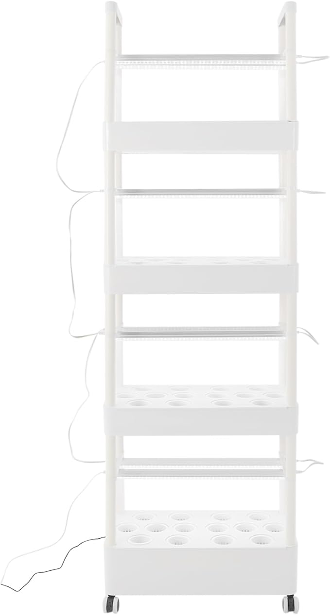 Hydroponic Growing Tower System Kit, 56-Plant Vertical Hydroponics Garden Tower with LED Grow Light, for Outdoor Indoor Herbs Fruits Vegetables Smart Garden Planter Kit