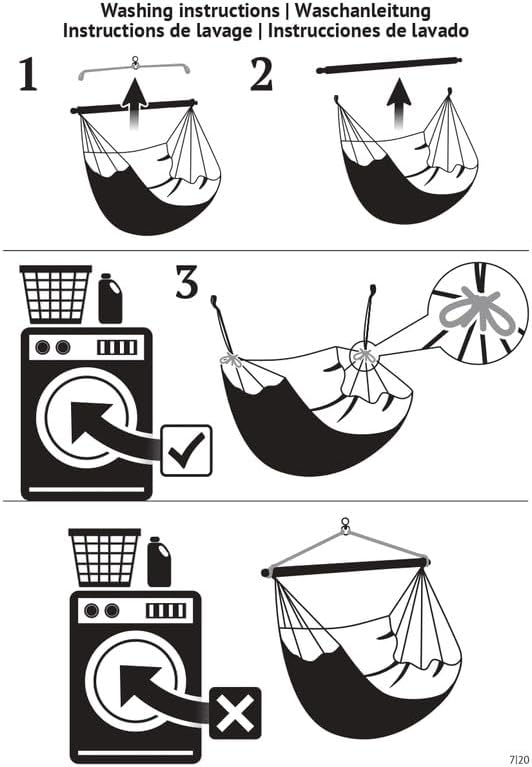 LA SIESTA Habana Hammock Chair, Indoor or Outdoor, Ideal for Sitting or Lying Down, Cotton Hammock, Patio, Swinging Chair, Boho, Max 355 Lbs, King, Onyx