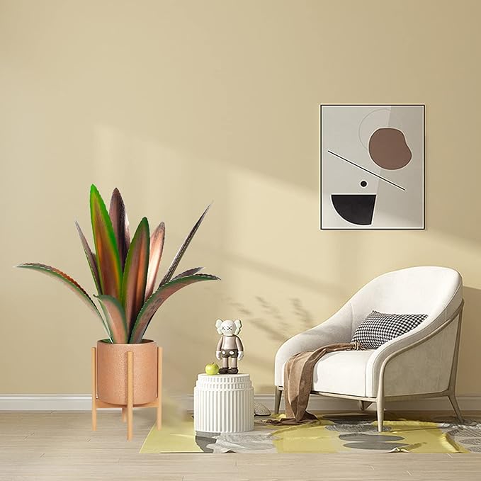 TOMBABY Enlarge Thickened Wind Resistant Metal Agave Garden Art Metal Plant Country Garden Sculpture Statue Outdoor Decoration Agave Metal Plant Courtyard Lawn Ornament Gift (2, 12 Leaves Green)