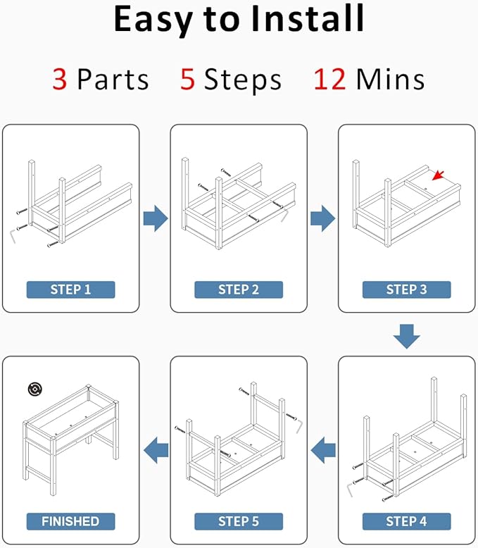 Raised Garden Beds Outdoor with Legs,Outdoor Planter Box,Non-Cracking,Rust Resistantand Rot-Resistant for Vegetable Garden for Backyard, Patio, Balcony Outdoors/Indoors, Navy