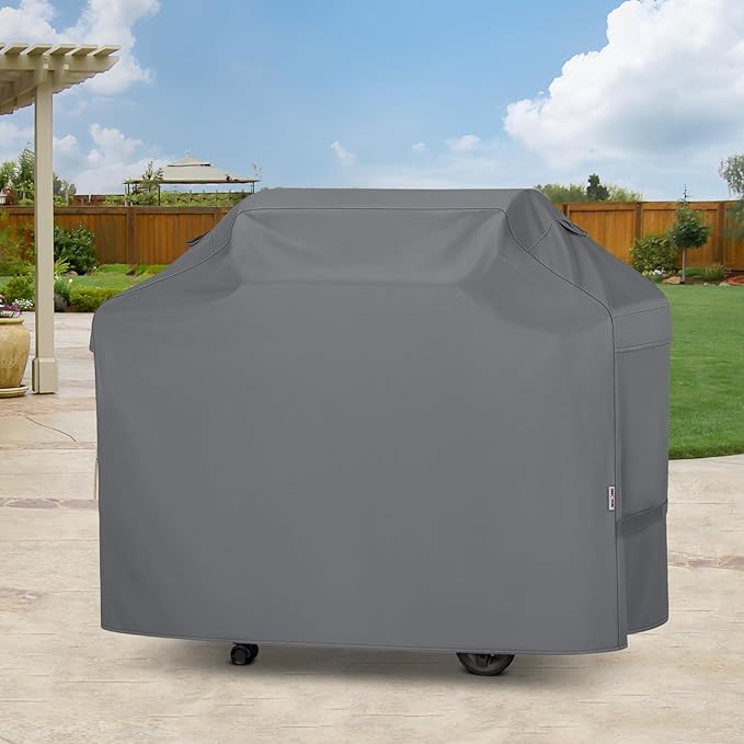 Unicook Large Gas Grill Cover 70 Inch, Outdoor Heavy Duty Waterproof BBQ Cover, Fade Resistant Patio Barbecue Protector, All Weather Protection for Backyard Grills, Gray
