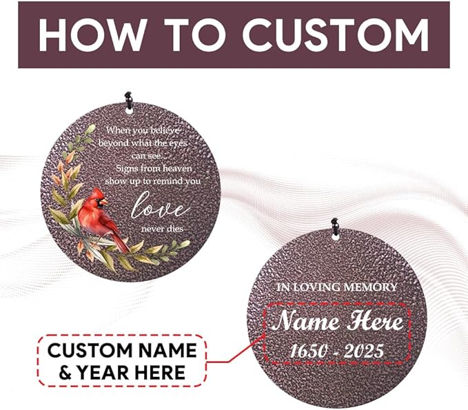 Personalized Sympathy Wind Chimes, Memorial Wind Chimes in Memory of a Loved One Gifts,Gifts for Who Loss of Dad, Mom,Brother, Friends, Sympathy Gift Baskets Home Decor Outdoor Garden Patio