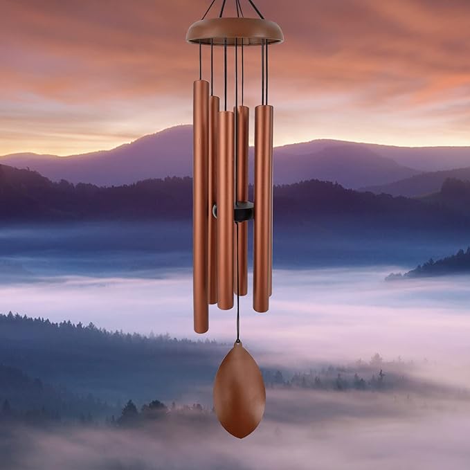 ASTARIN Wind Chimes for Outside Deep Tone,36 Inch Windchime Outdoors,Chimes for Outdoors,Sympathy Wind Chimes Memorial for Mom Dad,Red Copper