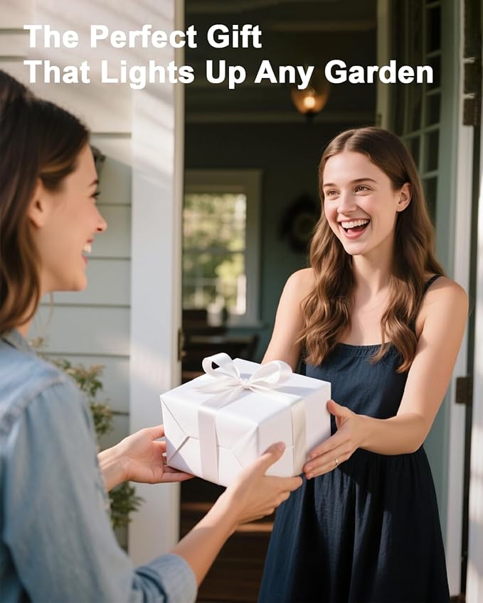 Solar Garden Lights Outdoor Statues – 2 Turtle Figurines with 7 LED Lights, Cute Lawn Ornaments for Yard, Patio, Porch, Balcony – Waterproof Solar Turtle Garden Decor for Outside