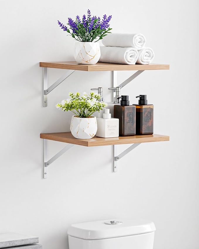 2 Pack Artificial Pot Flowers Small Fake Plants, Artificial Lavender & Wildflower Potted Plants, Fake Mini Plants for Home Decor, Tabletop, Shelf, Office, Bathroom, Farmhouse