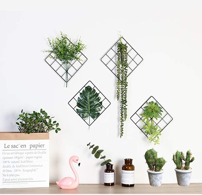 Fcooler Artificial Succulent Plants Faux Cactus Decorative Potted Fake Cacti with Pots Rock Sand Included Artificial Plants for Bathroom/Home Decor House Decorations(A Set)