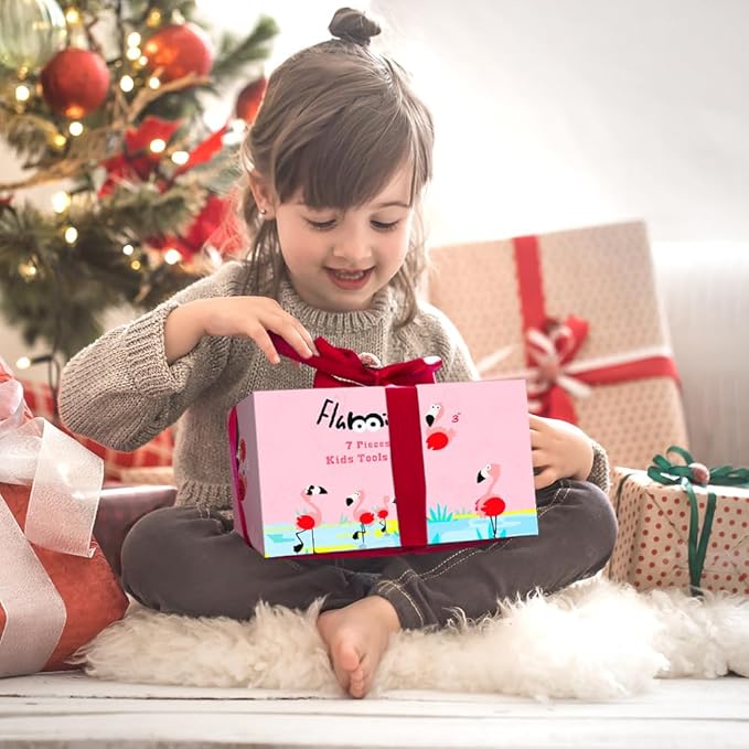 Kids Garden Tools, Yard Tools Kit for Garden, Beach, Outdoor Play, Include Shovel, Rake, Fork, Kids Apron, Tote Bag, Garden Gloves and Watering Can, Educational Garden Toys Gifts for Girls