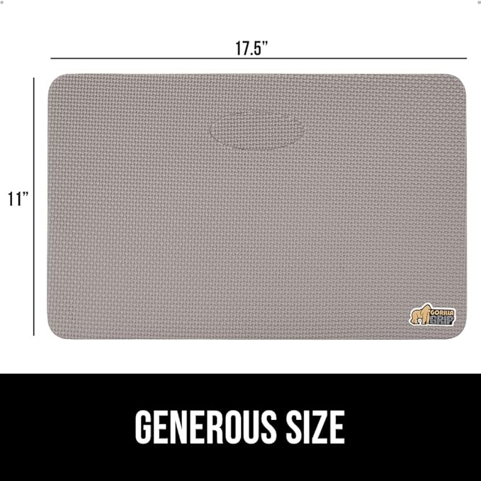 GORILLA GRIP Extra Thick Patent Pending Garden Kneeling Pad, 17.5 x 11 Inch Supportive Soft Foam Knee Cushioning for Gardening, Water Resistant, Bathing Baby Working Supplies, Lightweight, 2 Pack Gray