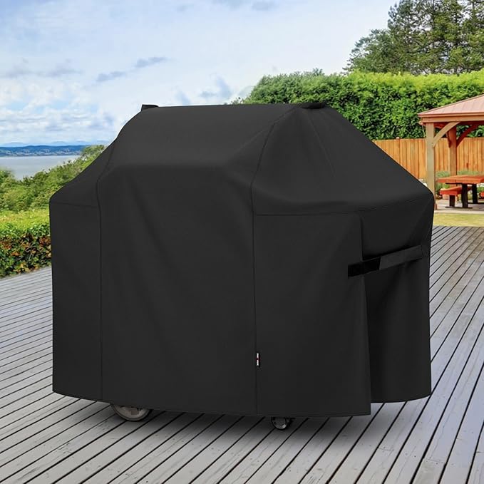 Unicook 58 Inch Grill Cover for Weber Genesis II, LX 300 Series and Genesis 300 Series Gas Grills, Heavy Duty Waterproof Fade Resistant BBQ Cover, All Weather Protection, Compared to Weber 7130