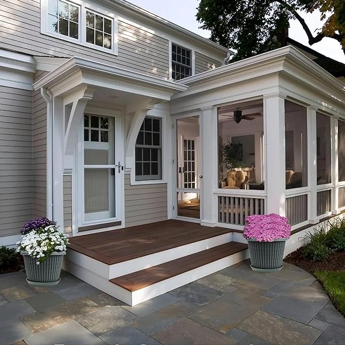 Large-Planter-Indoor-Outdoor Plant Pots, 14 inch 4 Pack Plastic Flower Pots with Saucer and Drainage Holes, Modern Garden Planters for Planting Medium Large Plants, Decorative Resin Garden Pots