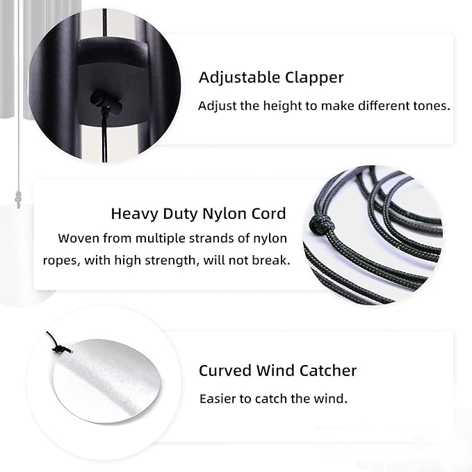 Personalized 36" Bereavement Wind Chimes for Outside, Memorial Gift in Remembrance of a Loved One, Sympathy Gift for Loss of Mother Father Husband, Garden Patio Decor