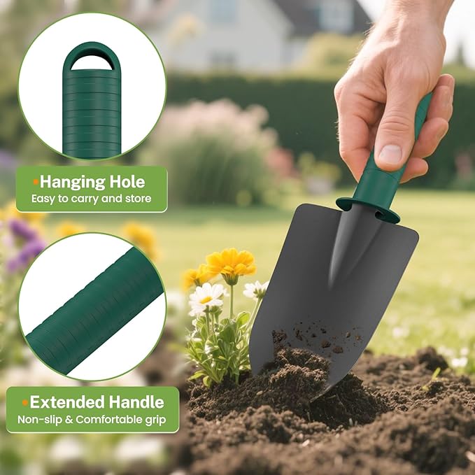 iDavosic.ly Plant Stand with Garden Tools, 5 Tier Corner Metal Flower Display Holder Shelf Indoor Outdoor, Folding Tall Orchid Rack for Patio Balcony Porch Living Room House, Black