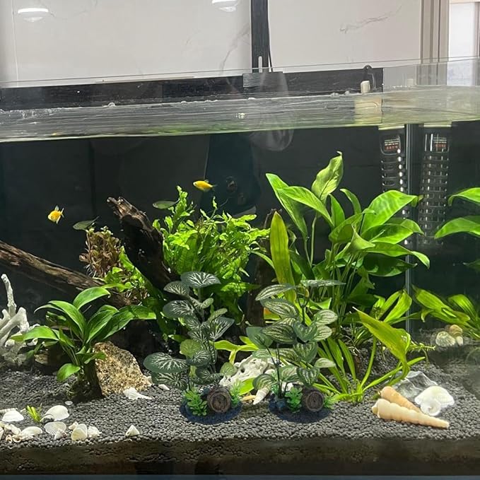 M2cbridge Artificial Fish Tank Plants Silk Aquarium Plastic Plant Aquatic Water Grass Foreground Decor(2PCS Grasses)