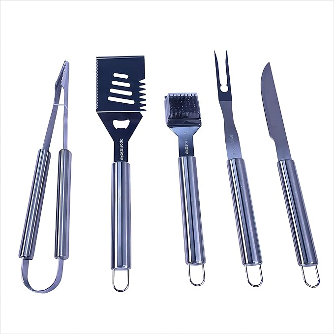 SpartaSake BBQ Grilling Accessories - Stainless Steel Barbecue Grill Tools Accessories kit Spatula Thermometer Tongs for Blackstone Griddle Outdoor Camping-Grill Set Gifts for dad Men Women(24 pcs)