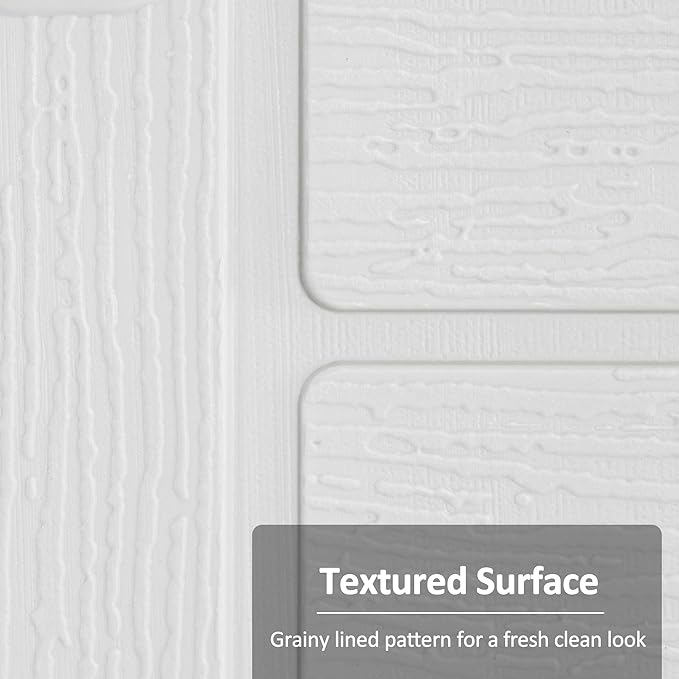 Macrout 25 Cu.Ft Small Plastic Outdoor Storage Cabinet with Floor, 4.3 x 2.5 ft Waterproof Resin Outdoor Storage Shed, Lockable Horizontal Shed for Garden and Patio