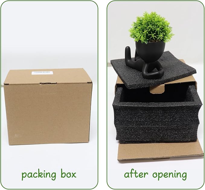 Zerzsy Bathroom Shelf Decor Accent Women Cute Cubicle Accessories Artificial Plants Pot Head Cute Human Shape Desk Decoration Office Décor for Women, Bathroom Office Plants- Set of 1