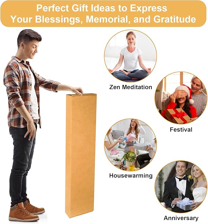 66" Large Wind Chimes for Outside Deep Tone with 6 Heavy ⌀ 1.2" Tubes - Soothing Windchimes Outdoors for Garden Patio Hanging Decor, Memorial Sympathy Gifts for Loss of Loved One (Bronze, 66")