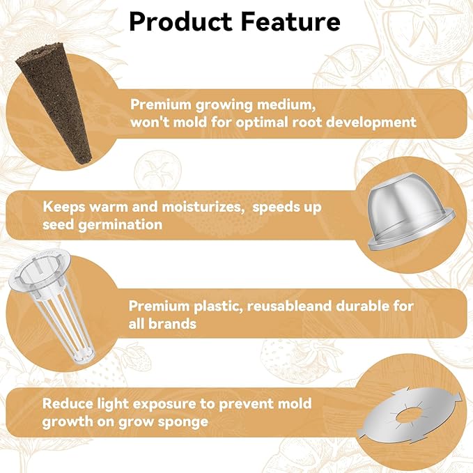 inbloom Vibrant Wildflower & Fruit Mixd Seed Pod Kit for AeroGarden, Ahopegarden Hydroponics Growing System, 7-Pods (350+ Seeds, Include Dwarf Sunflower, Marigold, Red Cherry Tomato, Red Strawberry