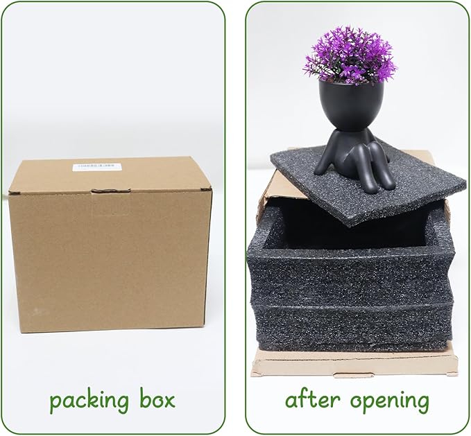 Zerzsy Fake Plants Mini Artificial Greenery Potted Plant for Home Decor Indoor Office Small Fake Plants Decor Cute Faux Succulent Desk Decoration for Office - Set of 1