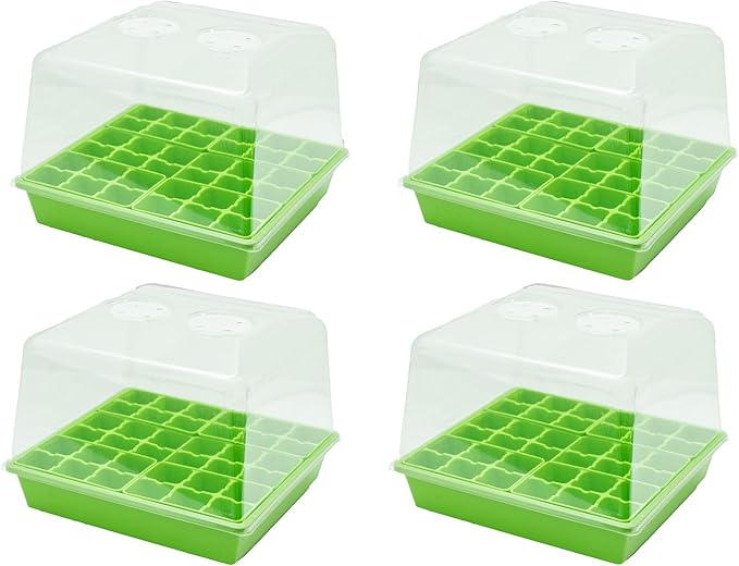 Bootstrap Farmer Countertop Seed Starter Kit in Green, Reusable 1010 Tray Bundle with Inserts and Humidity Dome