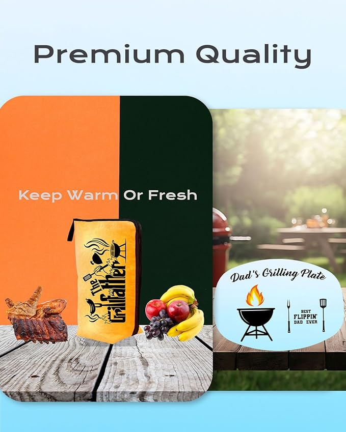 BBQ Resting Bag & Tray Barbecue Accessories Gifts for Dad, Christmas & Father's Day Smoker Outdoor Kitchen Grilling Tools Blanket & Serving Tray Gifts for Daddy Regalos para Papa
