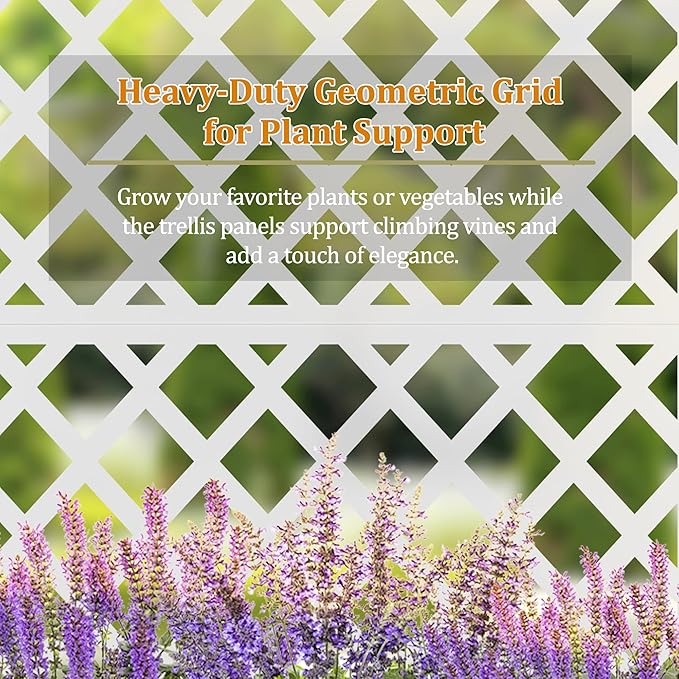 Metal Planter Box with Trellis, Heavy-Duty Raised Garden Bed for Climbing Plants, Drainage Hole, Outdoor Planter Box with Privacy Screen,35''L×16''W×71''H