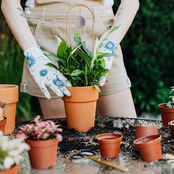 2 Pcs 16 Inch Arch Trellis with Agate and Moon Phase Trellis for Climbing Plants Gold Trellis for Potted Plants Indoor Trellis for Climbing Plants Support Small House Plant Trellis for Hoya,Flower