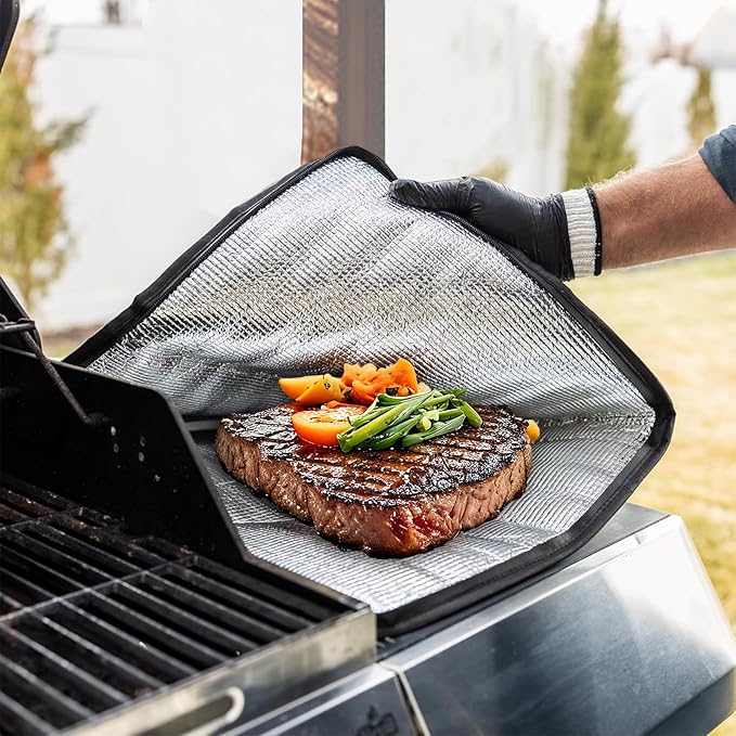 BBQ Blanket for Resting Meat, 18" Reusable Smoke Grilling Resting Bags, Large Capacity Meat Resting Blanket for Brisket/Pork Shoulders/Turkeys, Gifts for Men BBQ Lovers (Regular 18in)