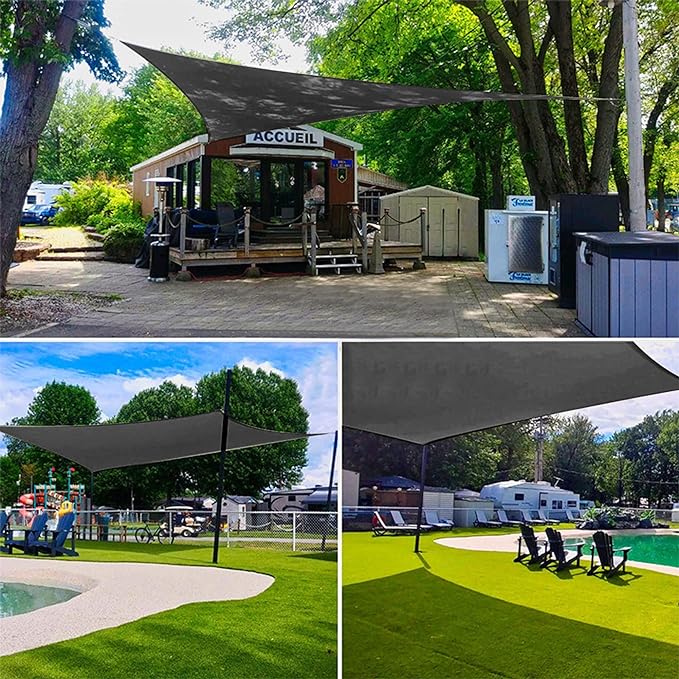 winemana 50% Black Shade Cloth, 8 x 20 FT Durable Mesh Tarp with Grommets, Garden Sunblock Shade Cloth Shading Antifreezing for Plants Cover, Greenhouse, Barns Kennel, Patio, Tomatoes