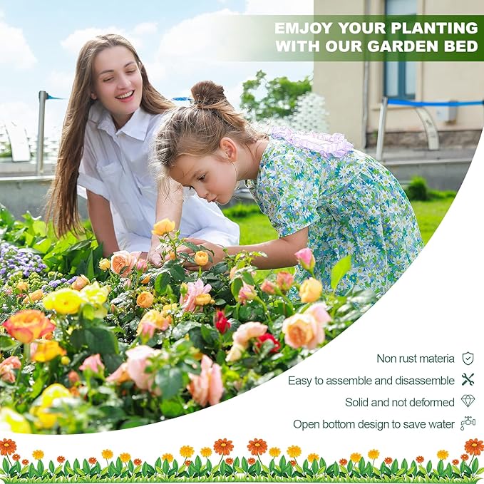 Land Guard 12×4×1ft Galvanized Raised Garden Bed Kit for Vegetables, Galvanized Super Large Metal Planter Raised Garden Boxes Outdoor(359 Gallon Capacity)…