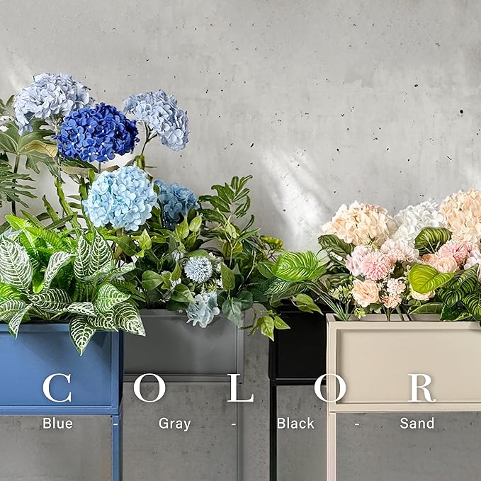 Cocoyard Elevated Planter Box - Durable Raised Garen Bed for Herbs and Flowers - Tall Rectangle Planter for Outdoor Plants & Backyard Gardening (Black, 28" H - 2 Pack)