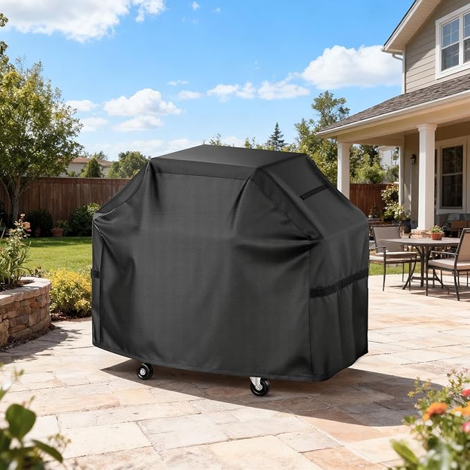 LBTING Grill Cover, 52-inch Heavy Duty 300D Oxford Waterproof Windproof UV Resistant BBQ Gas Grill Cover for Outdoor Barbecue Fit Most Brands Weber, Brinkmann, Char Broil, Holland