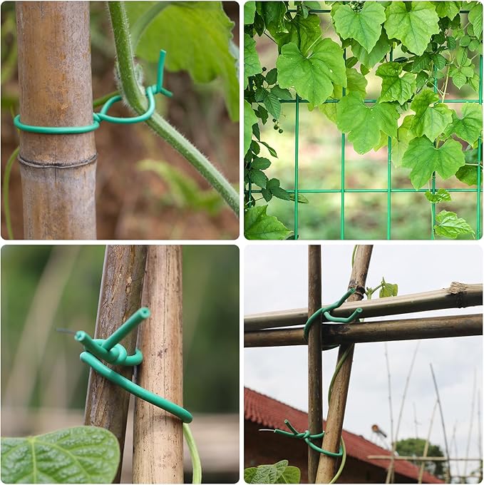 Garden Flexible Wire Tie, TPR Soft Twist Plant Ties Support Plant Vines for Supporting and Fixing Garden Planting Branches Vines & Stems ,Organize Data Wire and Office Organization (100ft, 0.2in)