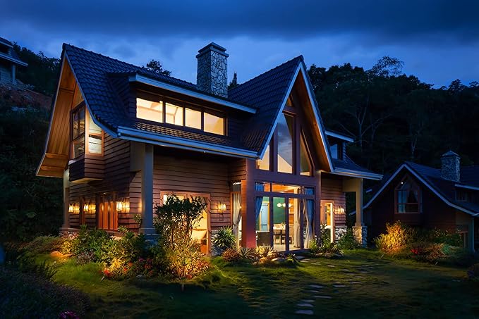 GKOLED Mini Size Brass Landscape Spotlight, Low Voltage 12V AC/DC Outdoor Directional Up Light, 180 LM, 3W MR8 LED Bulb ABS Ground Stake, 2700K Garden Patio Trees Spot Uplight (Pack of 10)