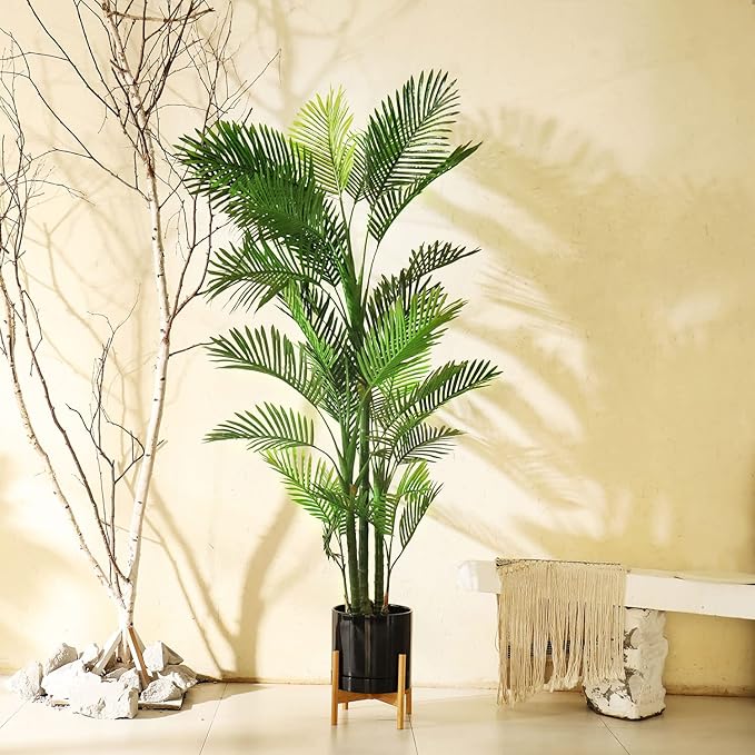 Aveyas 10 inch Ceramic Plant Pot with Drainage Hole and Saucer - Suitable for Indoor and Outdoor Use, Modern Planters for House Garden Flower Tree Snake Monstera Plants (10", Glossy Black)