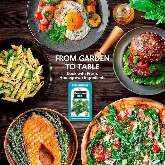 Basil Seed Pods for All Hydroponics Growing Systems, 12 Pods Herb Kit with 200+ Seeds of Genovese Basil, Grow Your Own Herb Garden at Home