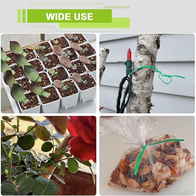 656ft/200m Twist Ties for Plants, Garden Twine for Climbing Plants & Outdoor Use, UV Resistant Plant Ties with Cutter, Garden Wire/String/Ties for Vines, Shrubs, Home & Office Organizing