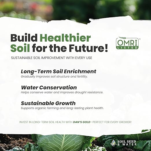 Soil Seed & Water Dan’s Gold Organic Dairy Compost – Rich, Aged Compost for Garden Beds, Raised Beds & Soil Enrichment - OMRI Listed Organic Fertilizer