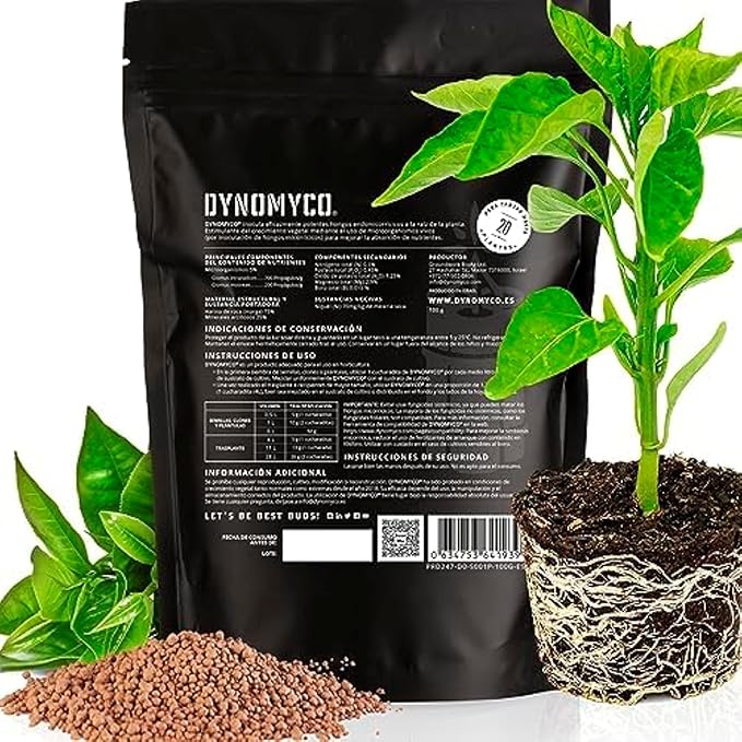 DYNOMYCO Granular Mycorrhizal Fungi Inoculant, 100g/3.5oz – Boosts Root Growth, Yields & Nutrient Uptake – 900 Propagules/g, Concentrated Granules, & OMRI Listed – Biofertilizer for Plant Growth