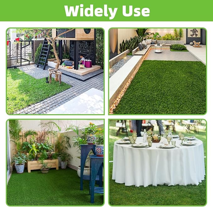 MYOYAY Artificial Grass Turf Rug, 3.3ft x 33 ft Large Realistic Grass Lawn Carpet Roll,1.18" Thick Synthetic Turf Mat with Drain Holes for Indoor Outdoor Garden Landscape Dog -109 sq. ft