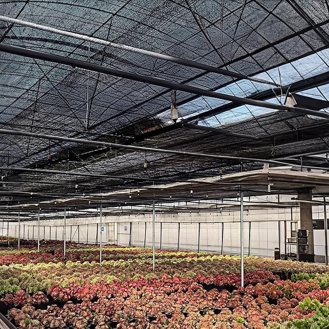 winemana Black Shade Cloth 30x30 FT– 50% Sun Shade Mesh Tarp for Greenhouse, Garden, Patio, Dog Kennel, Chicken Coop, and Outdoor Protection, Plants Cover Shade Netting with 2 Reinforced Grommets