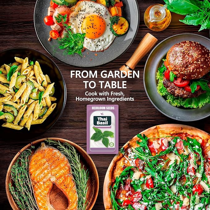 Basil Seed Pods for All Hydroponics Growing Systems, 12 Pods Herb Kit with 400+ Seeds of Thai Basil, Grow Your Own Herb Garden at Home