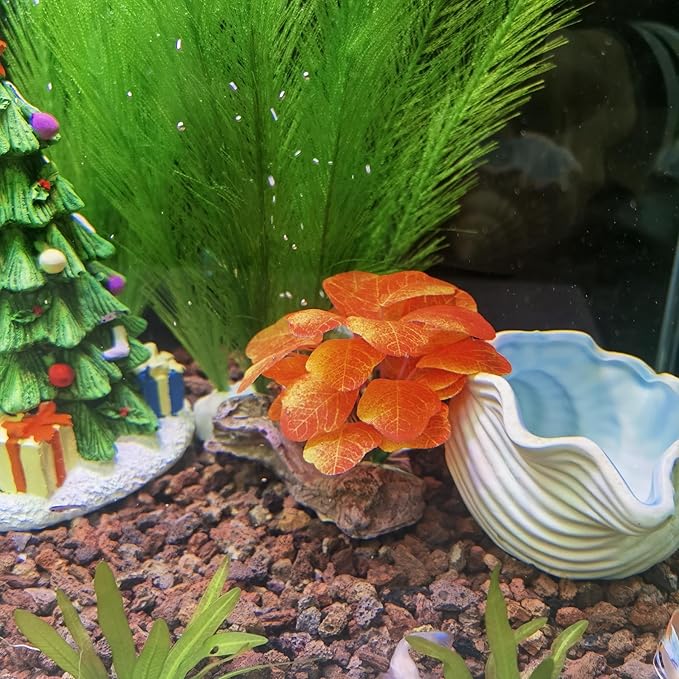 M2cbridge Artificial Fish Tank Plants Silk Aquarium Plastic Plant Aquatic Water Grass Foreground Decor(3PCS Small Colorful)