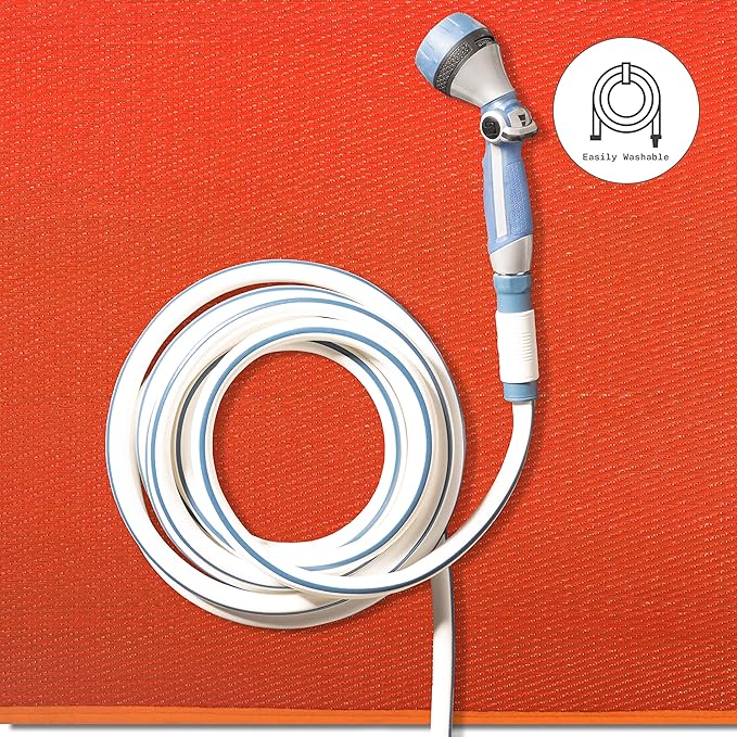 Fab Habitat Outdoor Rug - Waterproof, Fade Resistant, Crease-Free - Premium Recycled Plastic - Ombre - Patio, Deck, Porch, Balcony, Laundry Room - Big Sur - Sunset - 4 x 6 ft