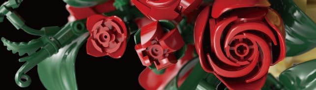 Rose Flower Building Set, 969 PCS Botanicals Flowers Bouquet Building Block Kit with Pot, Artificial Bonsai Plant Collection Office Home Decor, Birthday Gift for Adults Women Boys Girls 12+