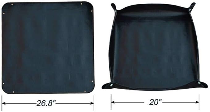 Waterproof Plant Repotting Mat Indoor Gardening Mat, Foldable Indoor Plants Succulent Potting Mat Indoor Plant Mat Portable Garden Mat-26.8" x 26.8" (Black)