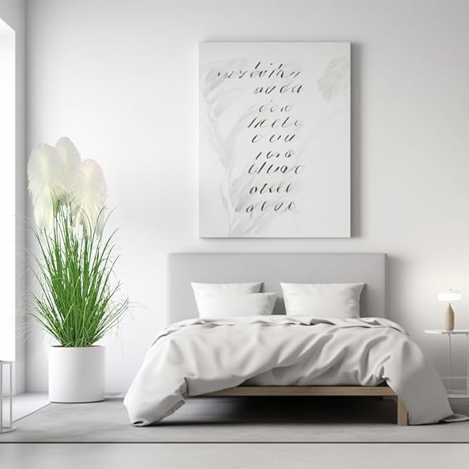 Artificial Plant 47in(1pack) Tall Artificial Grass Plant,Faux Plants Indoor Home Decorative Artificial Plants & Flowers in Pot Fake Plant