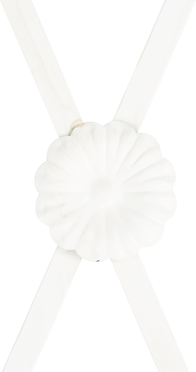 SAFAVIEH Outdoor Collection Mizell Antique White Lattice Wrought Iron Moon Gateway Arbor